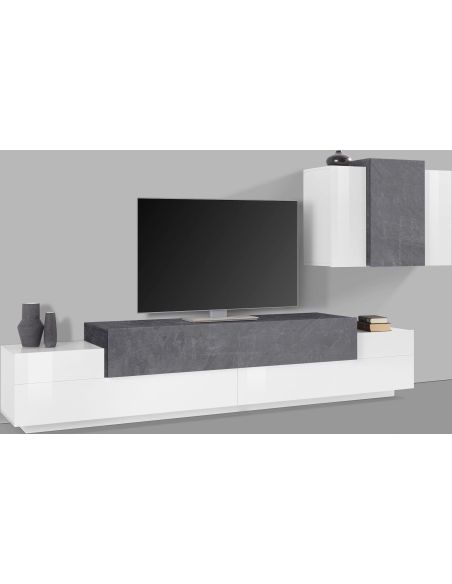 Parete attrezzata moderna Krisen 240 White Report Parete attrezzata moderna Krisen 240 White Report