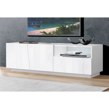Madia porta TV design moderno Annabel 2A/1C/1V White 2