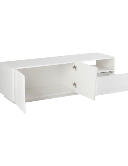 Madia porta TV design moderno Annabel 2A/1C/1V White