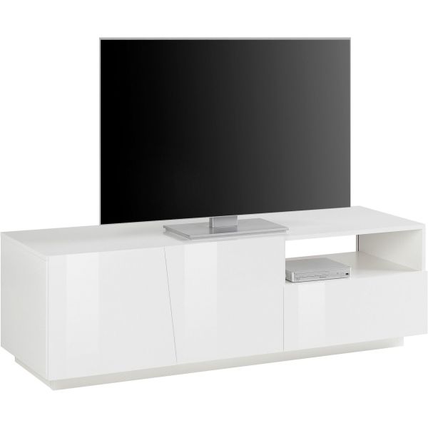 Madia porta TV design moderno Annabel 2A/1C/1V White