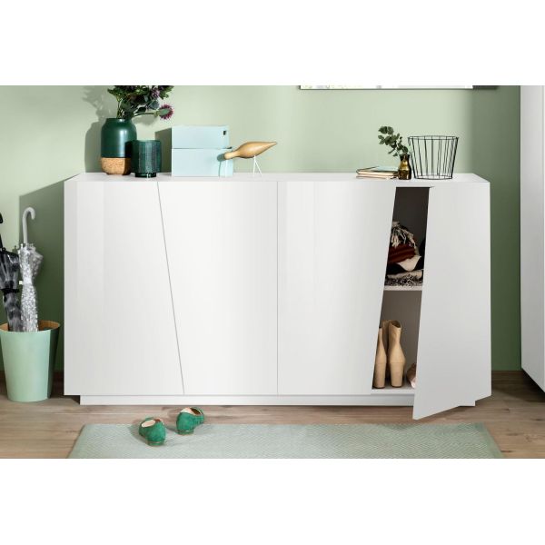 Credenza moderna bianco lucido Annabel 160 White