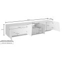 Mobile TV in legno MDF Annabel 220 Slate