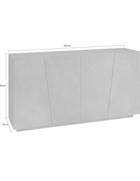 Madia moderna a 4 ante Annabel 160 Slate