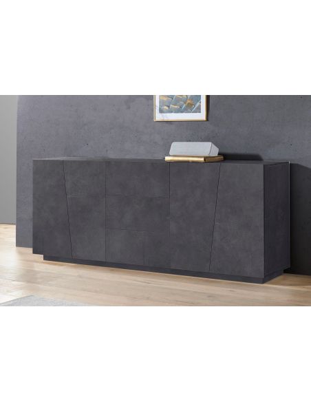 Credenza moderna Annabel 4A/3C Slate