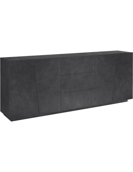 Credenza moderna Annabel 4A/3C Slate