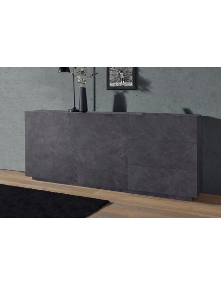 Credenza moderna Annabel 2A/3C Slate