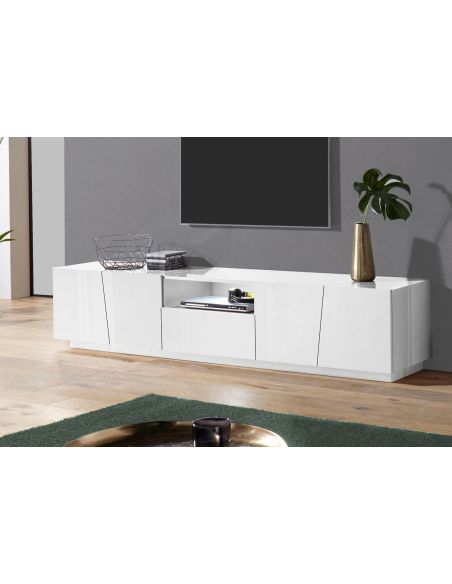 Mobile porta TV design moderno Annabel 4A/1C/1V White