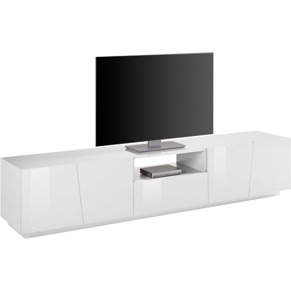 Mobile porta TV design moderno Annabel 4A/1C/1V White