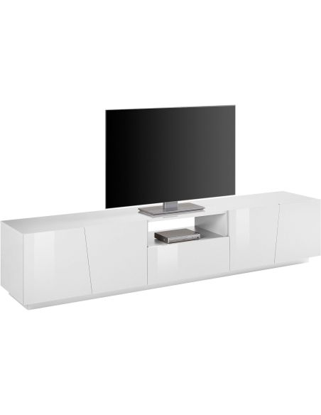 Mobile porta TV design moderno Annabel 4A/1C/1V White