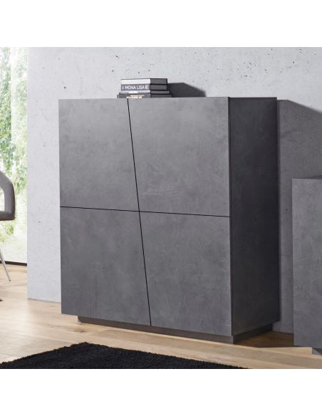 Credenza moderna Annabel 4A Slate