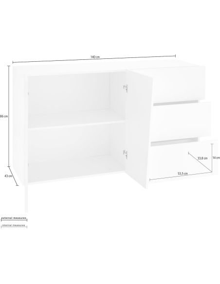Madia moderna Annabel 2A/3C 140 White Madia moderna Annabel 2A/3C 140 White