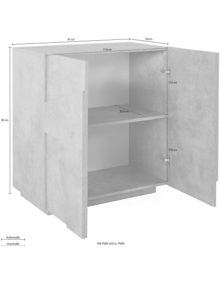 Credenza cucina Taylor 2A Cement Credenza cucina Taylor 2A Cement