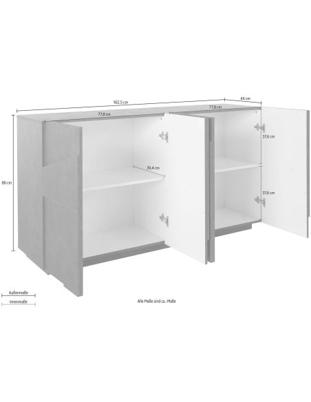 Madia soggiorno Taylor 4A Cement Madia soggiorno Taylor 4A Cement