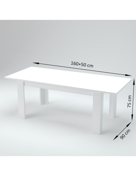 Tavolo rettangolare allungabile Dolphy 160 Elm