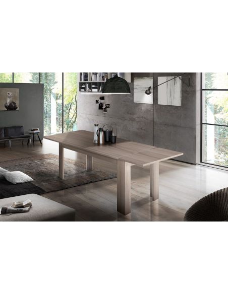 Tavolo rettangolare allungabile moderno Dolphy 140 Elm Tavolo rettangolare allungabile moderno Dolphy 140 Elm