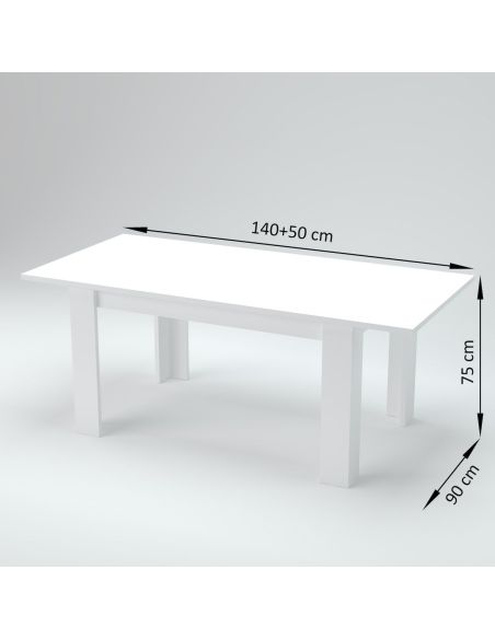 Tavolo rettangolare allungabile moderno Dolphy 140 Elm Tavolo rettangolare allungabile moderno Dolphy 140 Elm