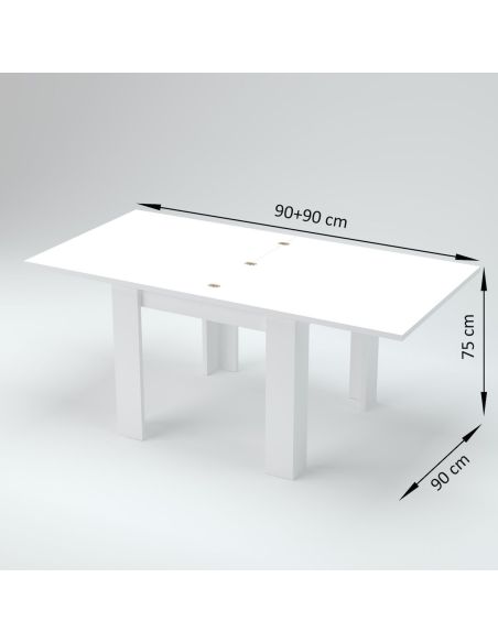 Tavolo quadrato allungabile Dolphy 90 Larch