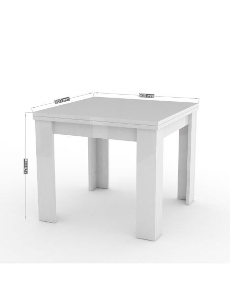 Tavolo quadrato allungabile Dolphy 90 Larch