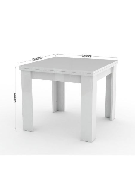 Tavolo quadrato allungabile Dolphy 90 Slate