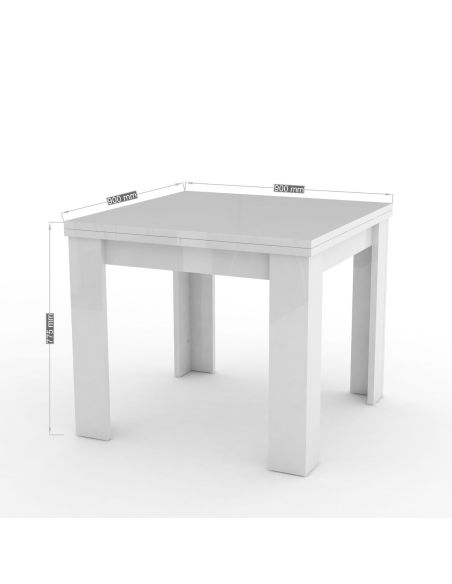 Tavolo quadrato allungabile Dolphy 90 Elm