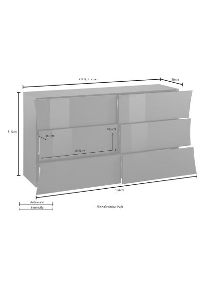 Cassettiera camera da letto Joker 6C 150