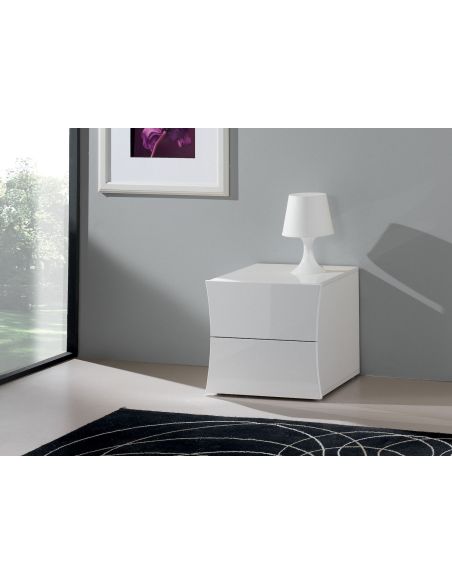 Comodino moderno bianco lucido Joker 2C