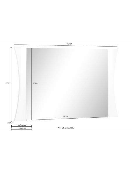 Specchio da parete bianco lucido Joker 110