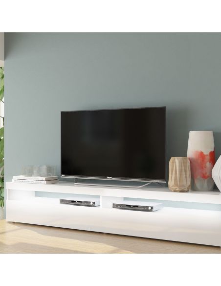 Mobile TV moderno Vidar 200 White Mobile TV moderno Vidar 200 White