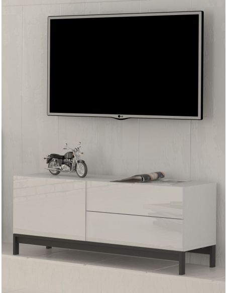 Mobiletto TV Teodor 1A/2C+ White