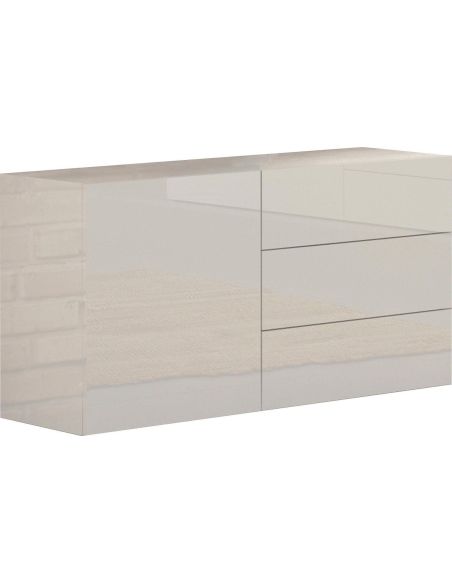 Mobiletto porta TV design Teodor 1A/3C White