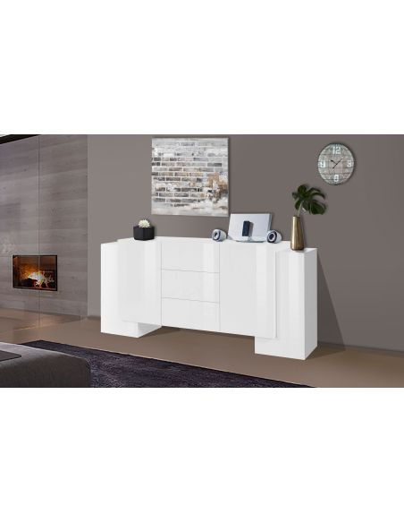 Madia moderna bianco lucido Kevin 2A/2A/3C W