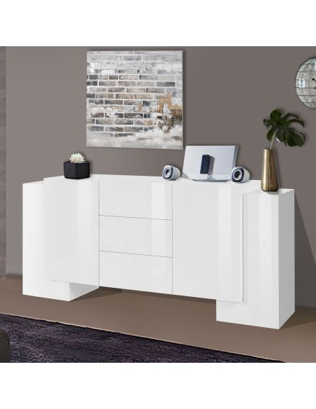 Madia moderna bianco lucido Kevin 2A/2A/3C W