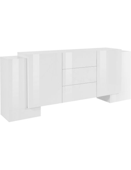 Madia moderna bianco lucido Kevin 2A/2A/3C W