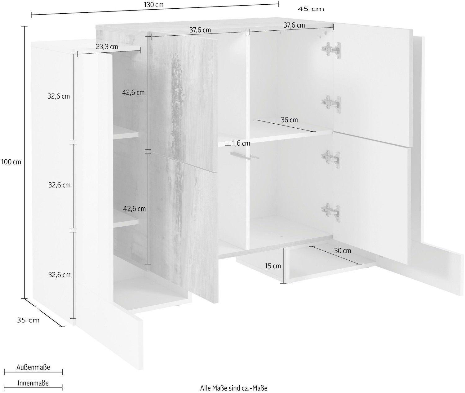 Credenza cucina moderna Kevin 2A/4A WM