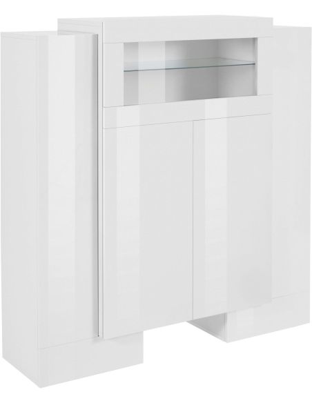 Vetrina moderna bianco lucido Kevin W