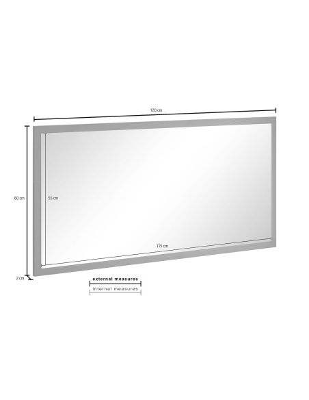Specchio da parete moderno Bonny 120 Anthrax