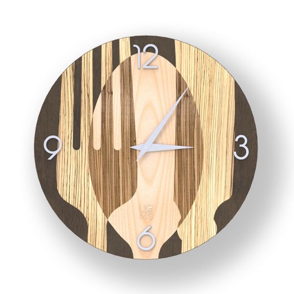 Orologio cucina design da parete in legno Sovraposate Warm