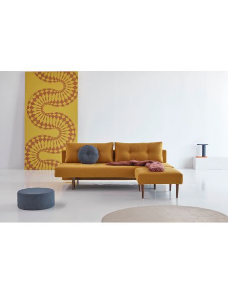 Divano letto matrimoniale a due posti trasformabile 200 cm Recast - 536 Bouclé Ochre Divano letto matrimoniale a due posti trasformabile 200 cm Recast - 536 Bouclé Ochre