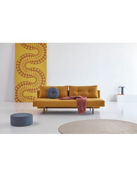 Divano letto matrimoniale a due posti trasformabile 200 cm Recast - 536 Bouclé Ochre