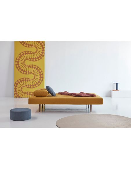 Divano letto matrimoniale a due posti trasformabile 200 cm Recast - 536 Bouclé Ochre