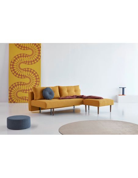 Divano letto matrimoniale a due posti trasformabile 200 cm Recast - 536 Bouclé Ochre