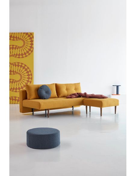 Divano letto matrimoniale a due posti trasformabile 200 cm Recast - 536 Bouclé Ochre Divano letto matrimoniale a due posti trasformabile 200 cm Recast - 536 Bouclé Ochre