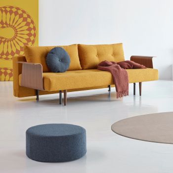 Divano letto Recast con braccioli a due posti - 536 Bouclé Ochre