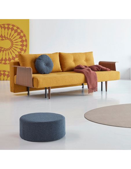 Divano letto Recast con braccioli a due posti - 536 Bouclé Ochre