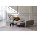 Divano letto matrimoniale con braccioli in tessuto materasso a molle Idun - 521 Mixed Dance Grey