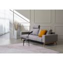 Divano letto matrimoniale con braccioli in tessuto materasso a molle Idun - 521 Mixed Dance Grey