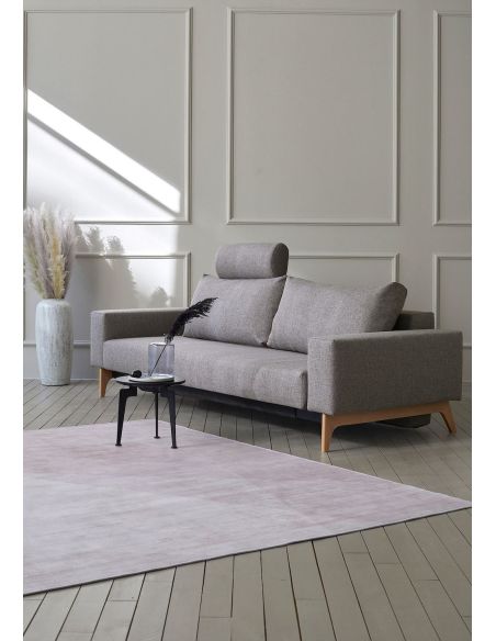 Divano letto matrimoniale con braccioli in tessuto materasso a molle Idun - 521 Mixed Dance Grey