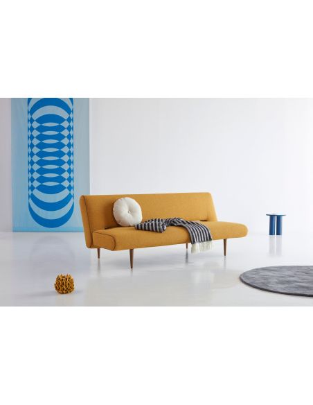 Divano letto design moderno in tessuto materasso a molle 200 cm Unfurl - 536 Bouclé Ochre Divano letto design moderno in tessuto materasso a molle 200 cm Unfurl - 536 Bouclé Ochre