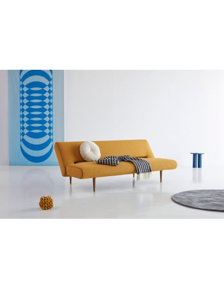 Divano letto design moderno in tessuto materasso a molle 200 cm Unfurl - 536 Bouclé Ochre Divano letto design moderno in tessuto materasso a molle 200 cm Unfurl - 536 Bouclé Ochre