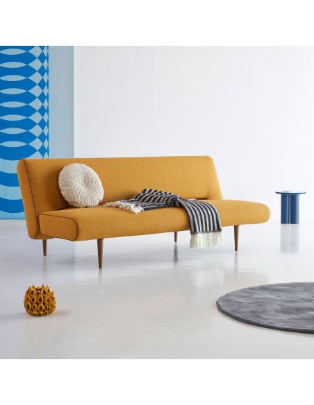 Divano letto design moderno in tessuto materasso a molle 200 cm Unfurl - 536 Bouclé Ochre Divano letto design moderno in tessuto materasso a molle 200 cm Unfurl - 536 Bouclé Ochre